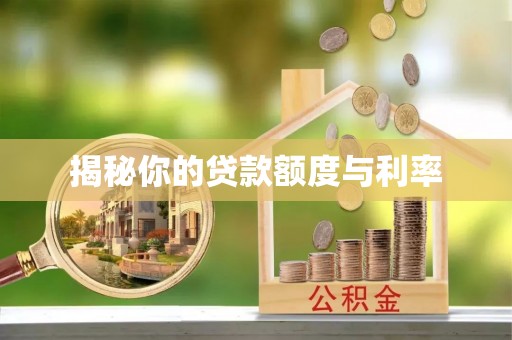 札达揭秘你的贷款额度与利率